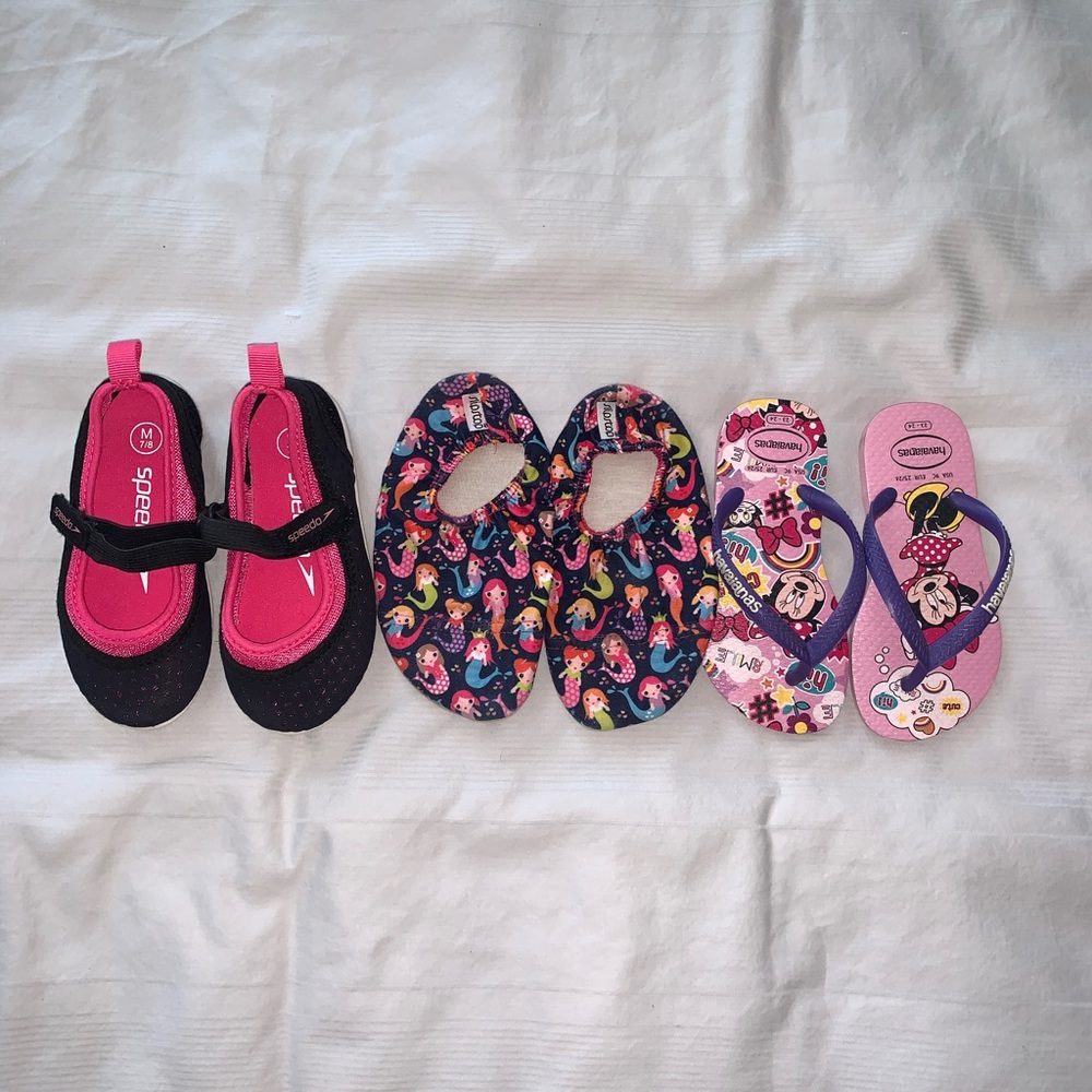 Swim Shoes Toddler Girl 3 Pair